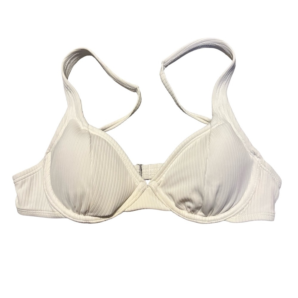 Xhilaration * Ribbed White Bikini Top Women’s Size Small